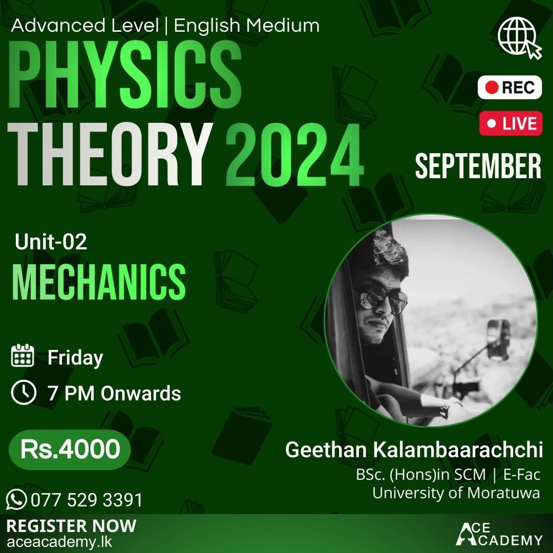 2024 A Level Physics Theory Mechanics English Medium By Mr Geethan Kal 1666212682 