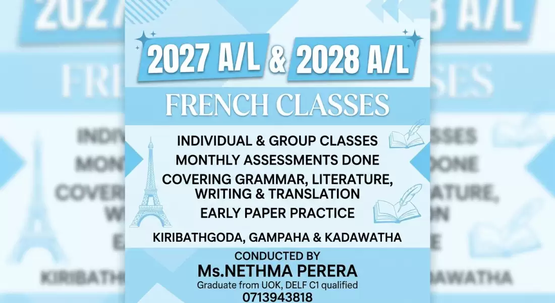 2027/2028 A/L French Classes