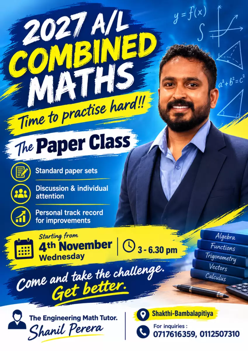 2027 A/L Combined Maths Paper Class