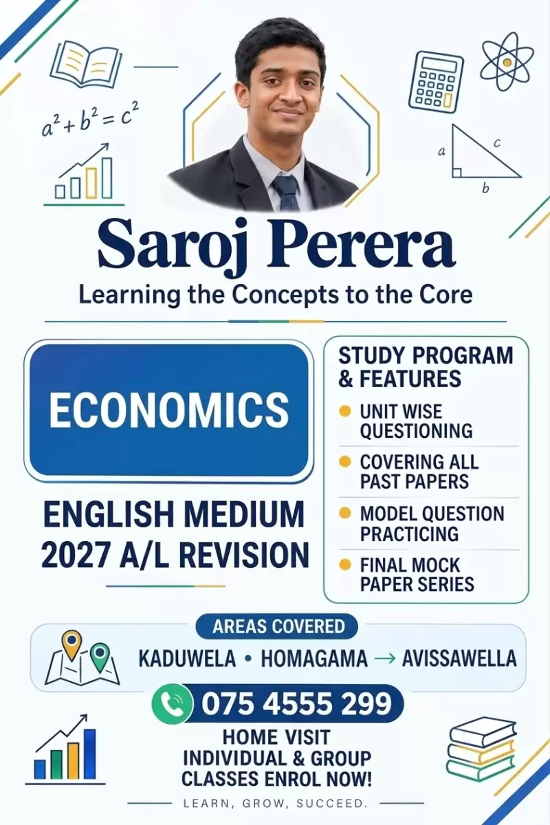 2027 A/L English medium Econ Revision