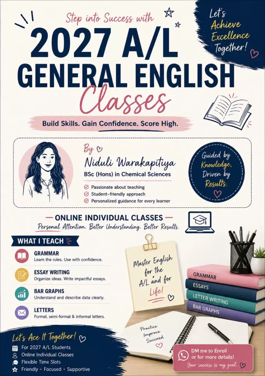 2027 General English - Online Individual/ Group classes