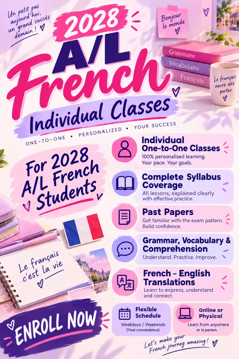 2028 A/L FRENCH CLASS