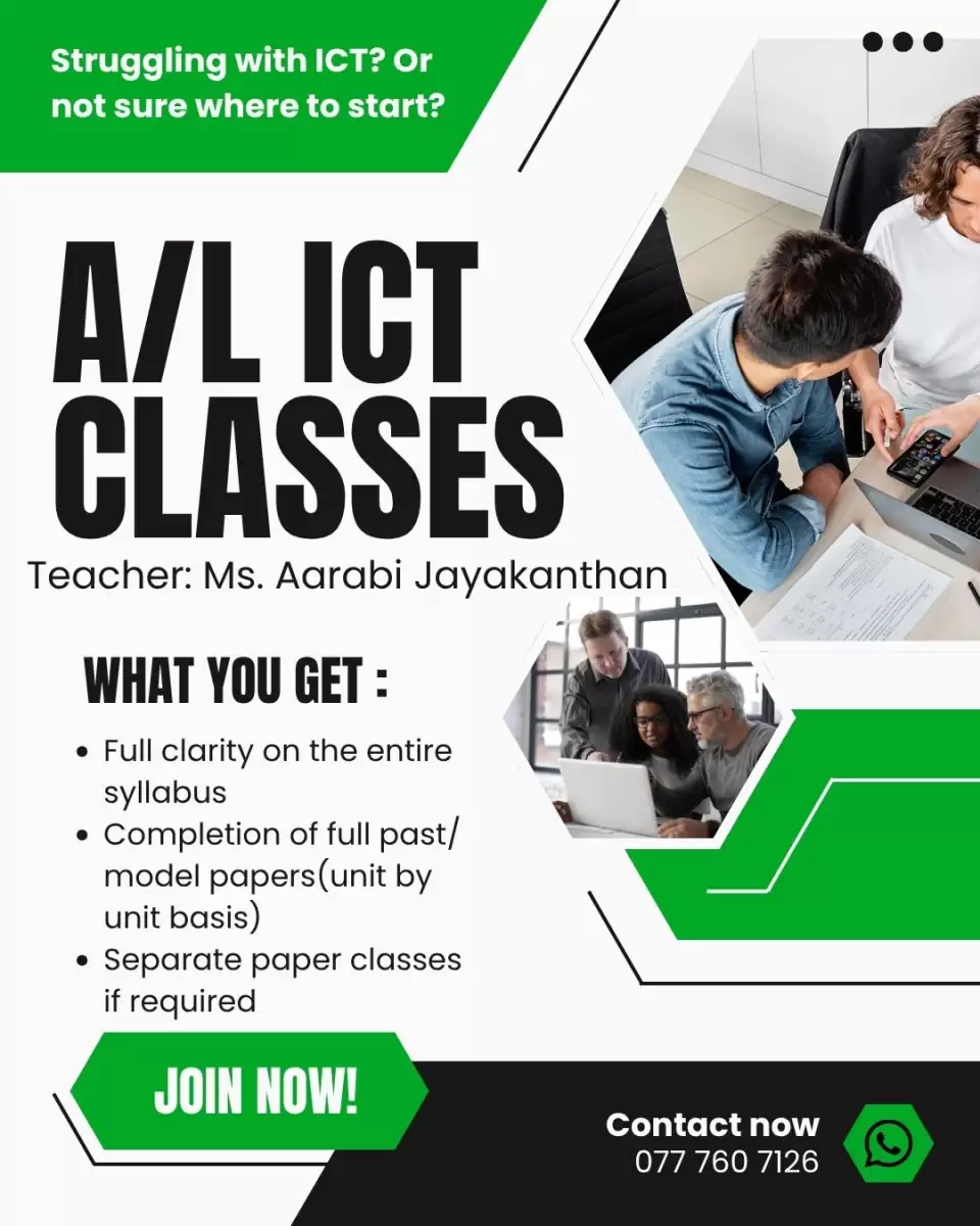 A/L ICT CLASSES (TAMIL MEDIUM)