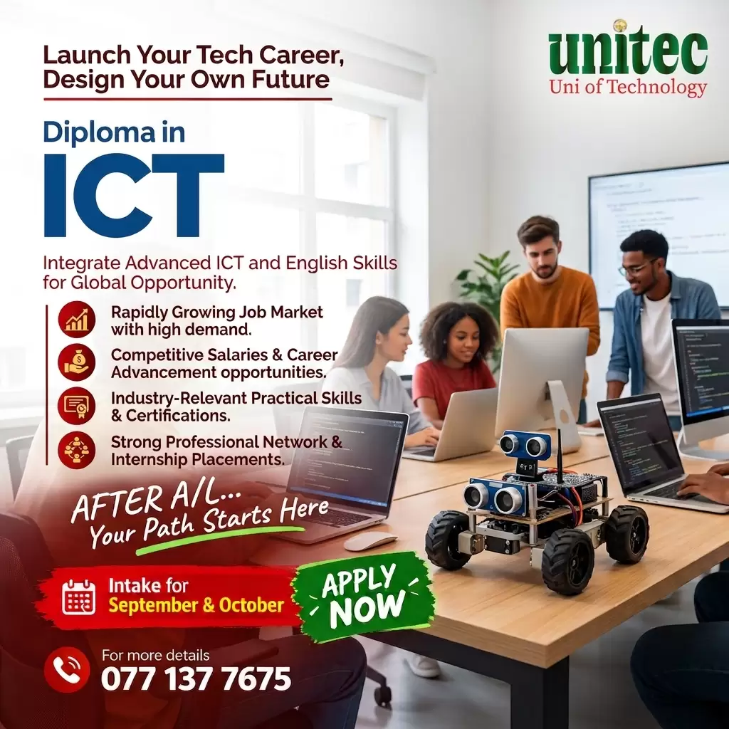 After A/L - Diploma in ICT - English and ICT