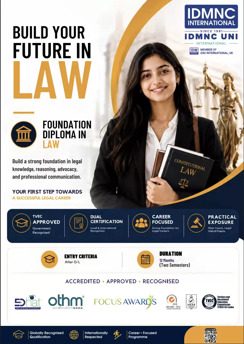 AFTER O/L? START YOUR JOURNEY IN LAW