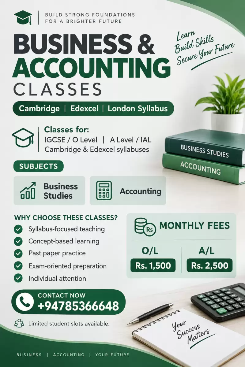 BUSINESS & ACCOUNTING CLASSES