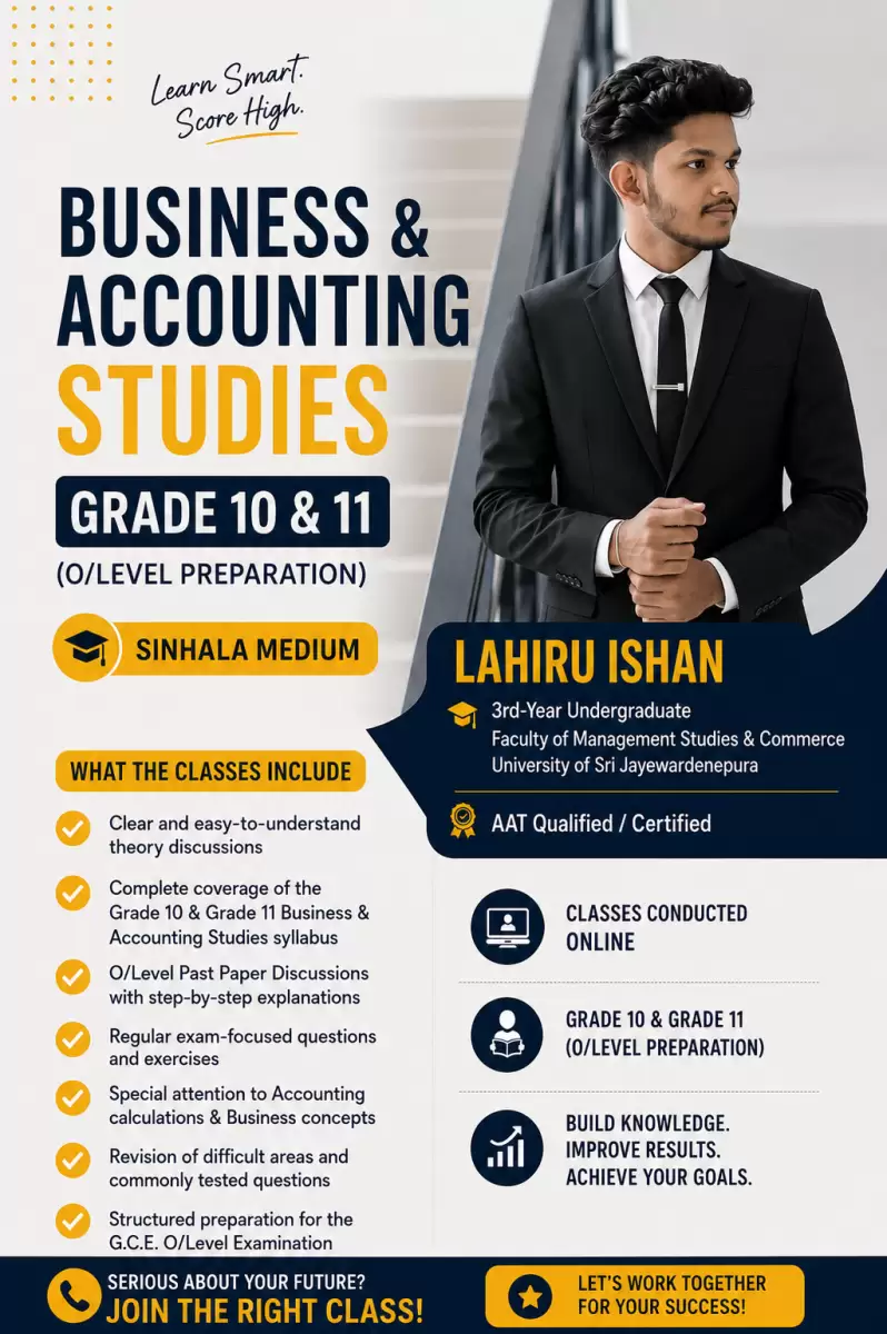 BUSINESS & ACCOUNTING STUDIES – GRADE 10 & 11