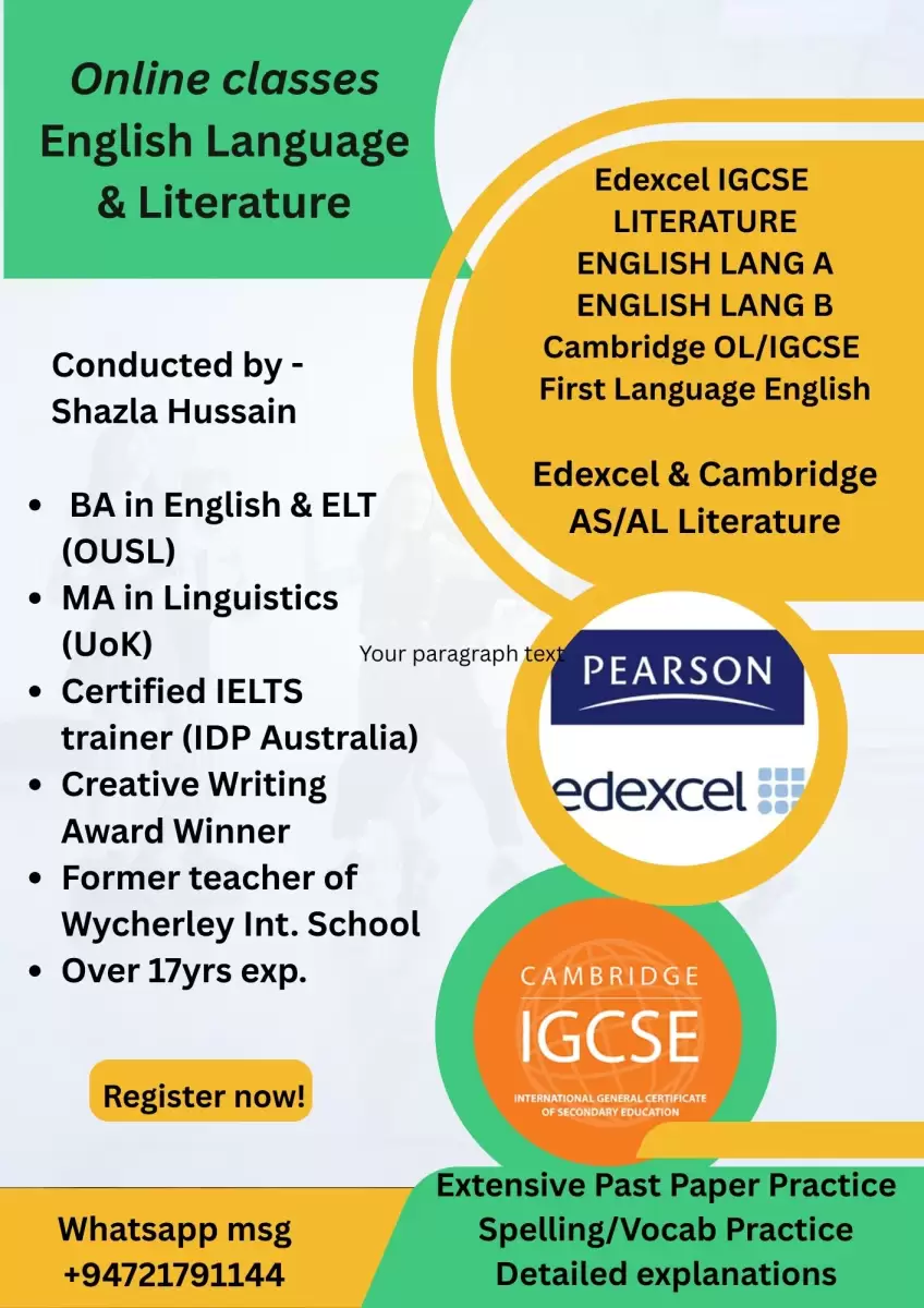 CAMBRIDGE / EDEXCEL IGCSE / AQA / SATs ENGLISH LANGUAGE & LITERATURE