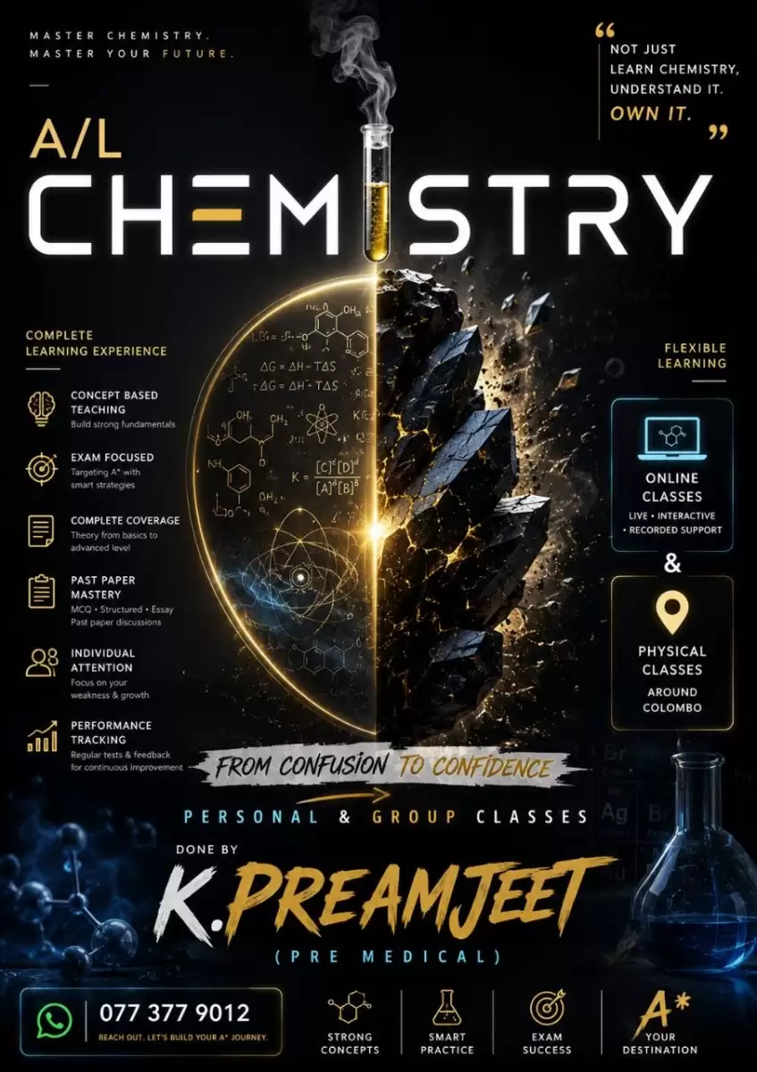 Chemistry Individual/Small Group Classes(English Medium)