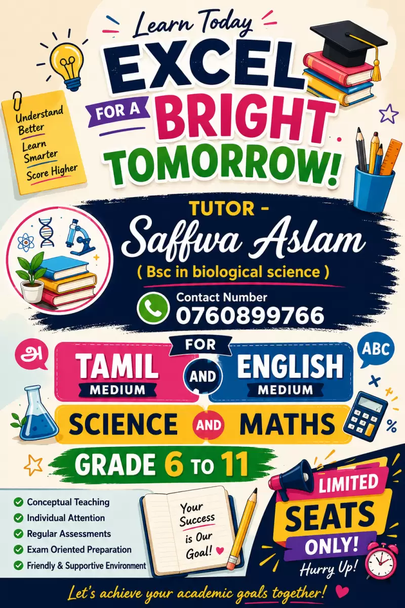 Classes for grade 6 to 11