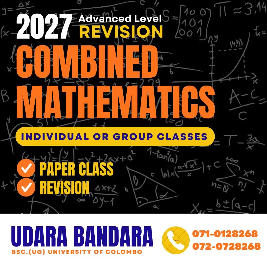 Combined Mathematics 2027 (Paper + Revision)