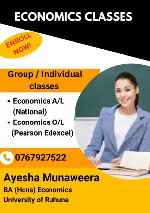 Economics Classes English Medium Sinhala Medium Economics A L