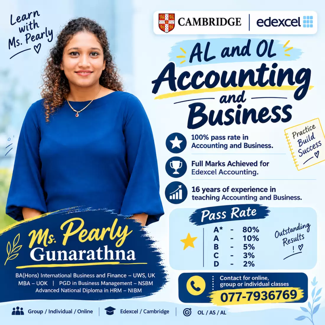 Edexcel/Cambridge Accounting and Business -AL And OL