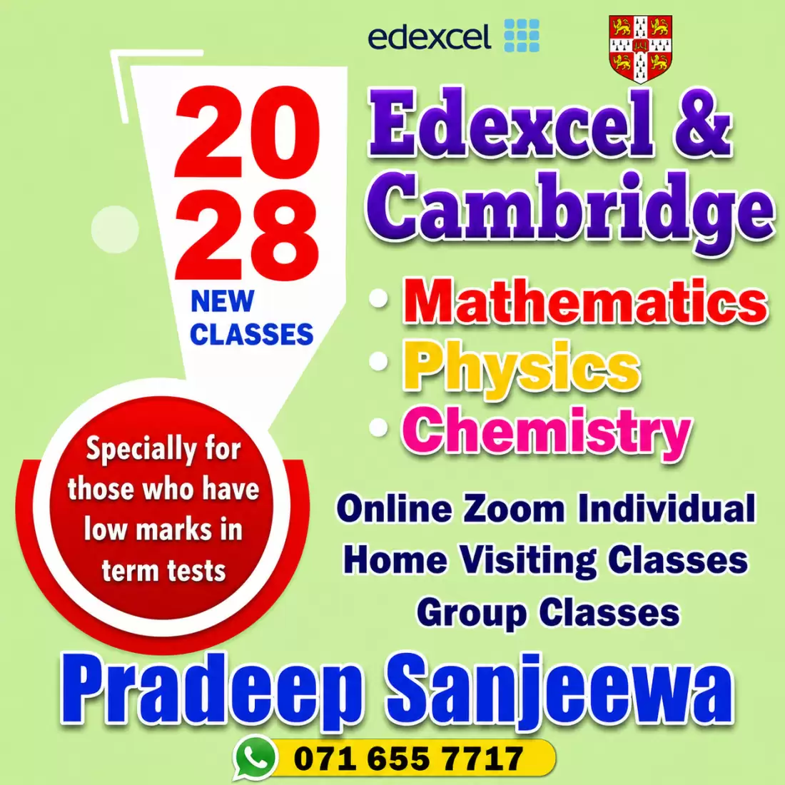 Edexcel/ Cambridge/ local syllabus