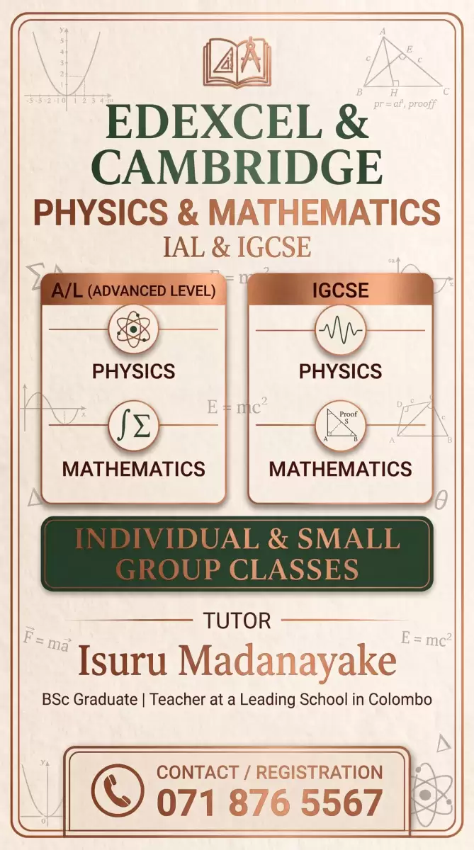 Edexcel & Cambridge - Physics & Mathematics