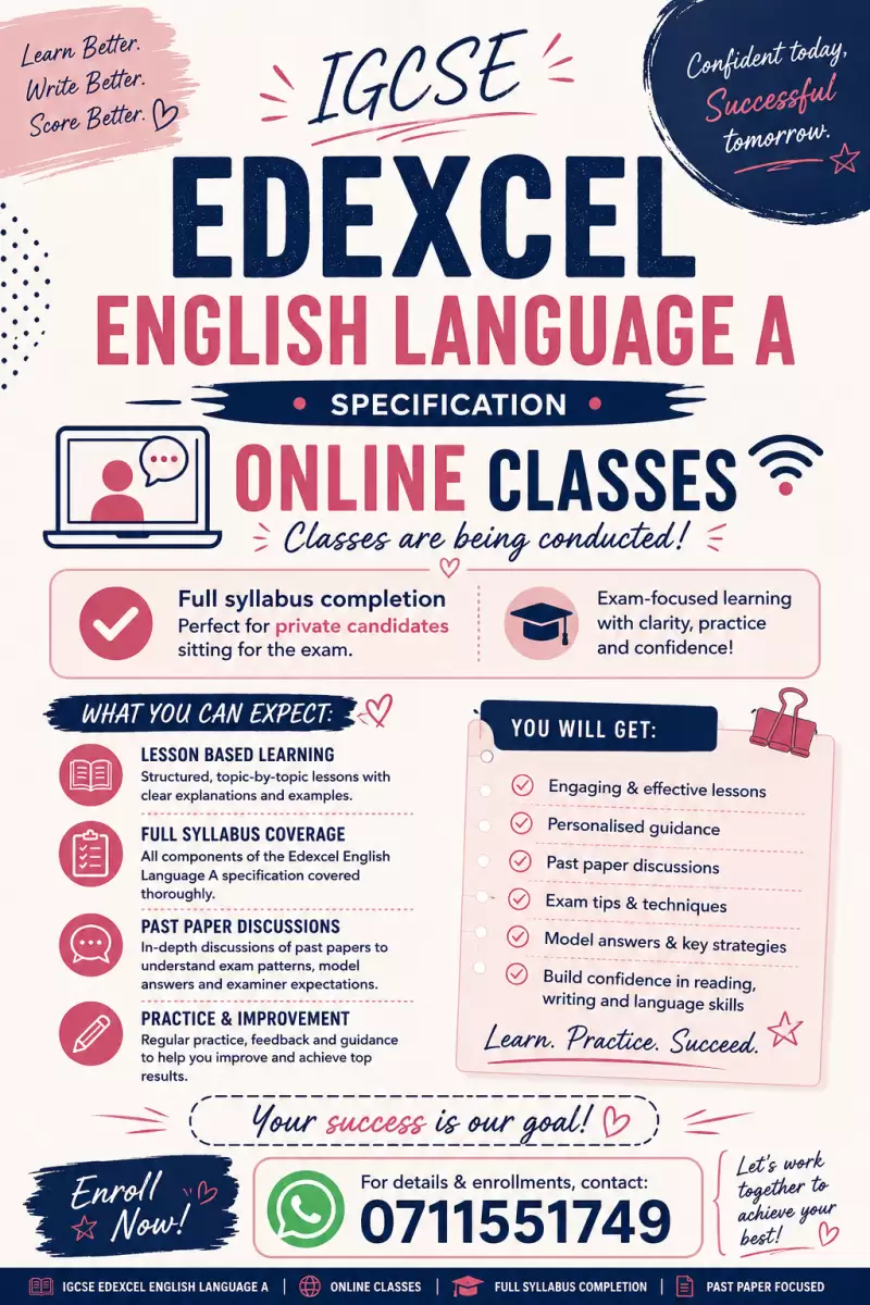 Edexcel English Language classes
