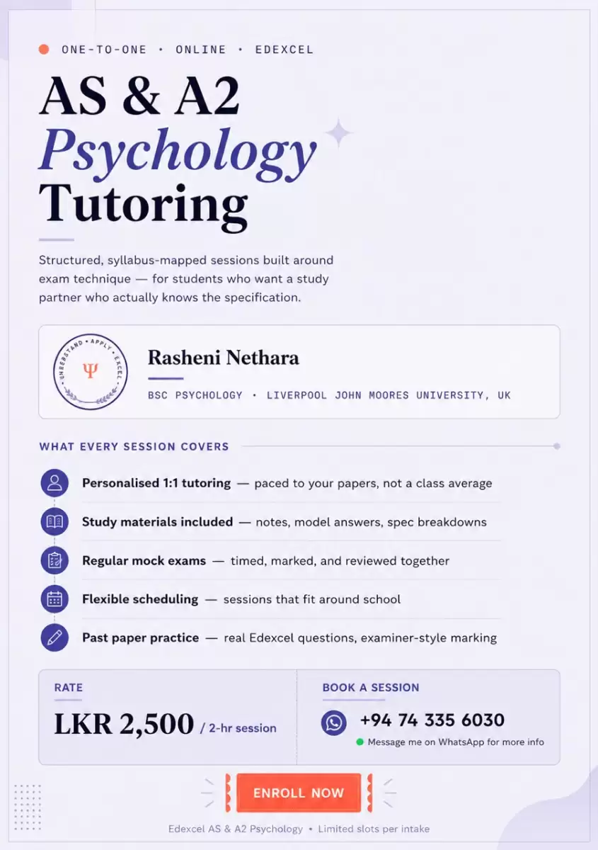 Edexcel IAL Psychology — Online Classes