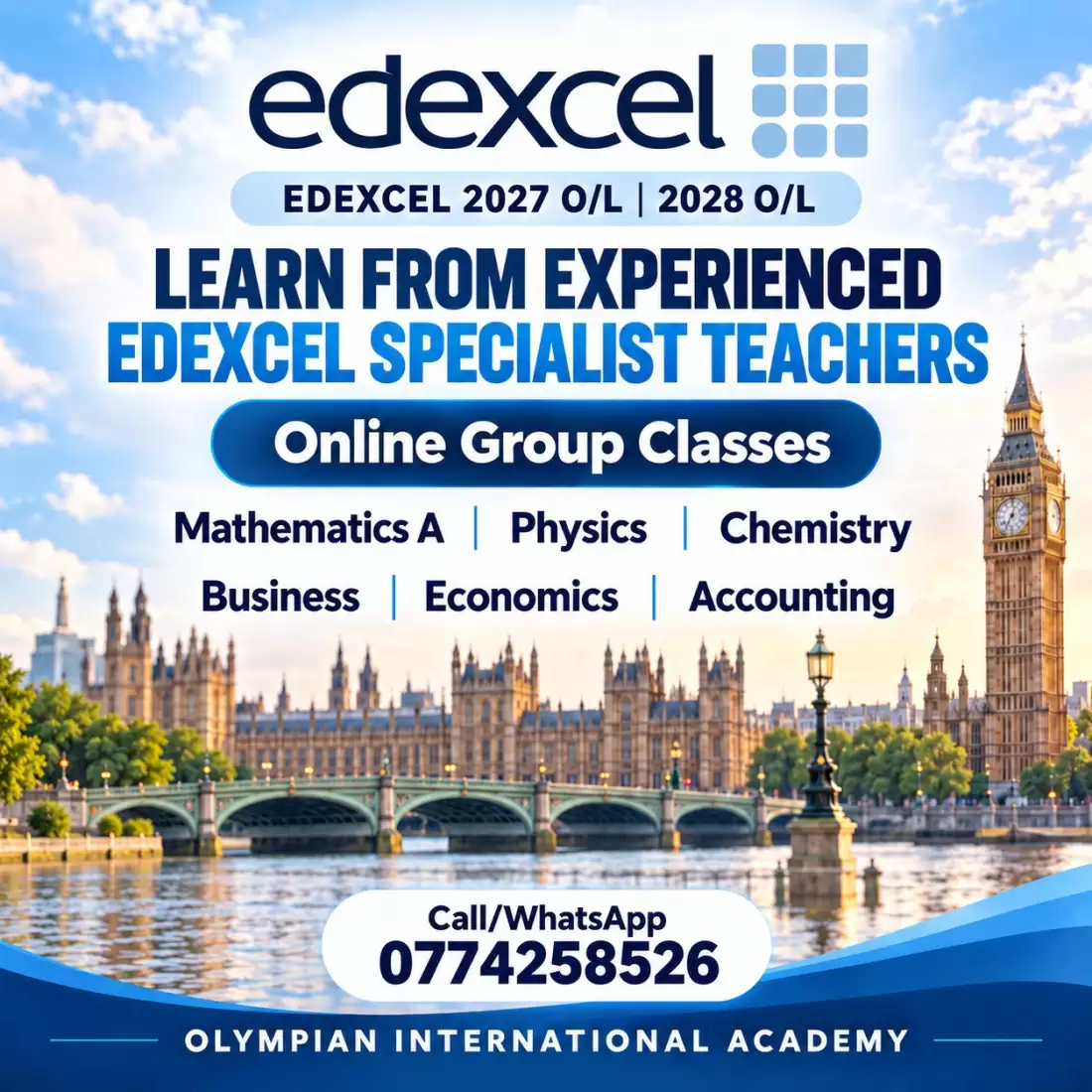 Edexcel IGCSE 2028 OL classes
