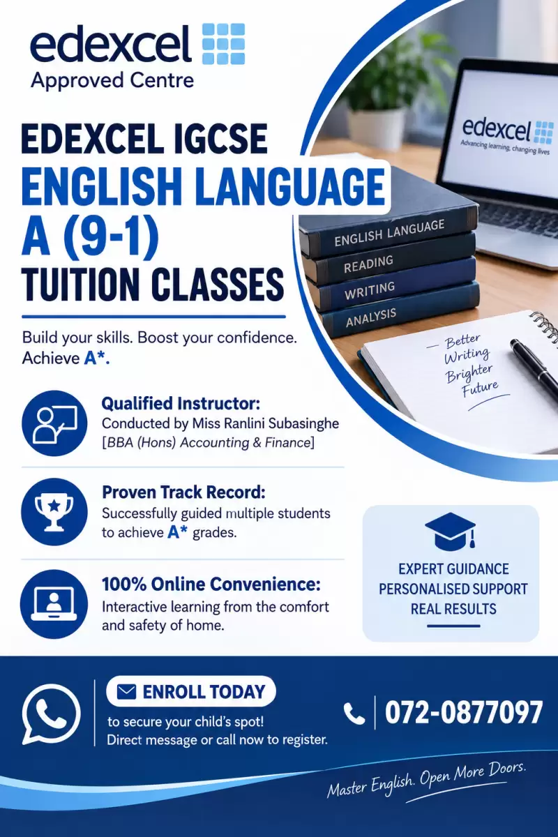 EDEXCEL IGCSE English Language A (9-1) tuition classes