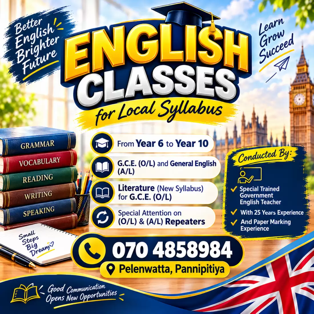 English Classes Conducted By Government Teacher