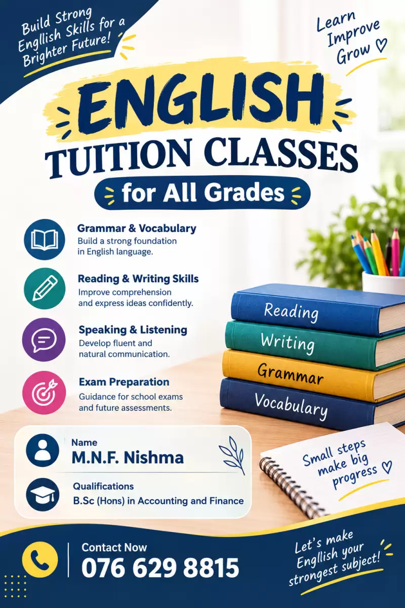 English Classes for all Grades