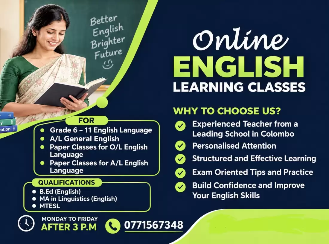 English classes for O/L and A/L