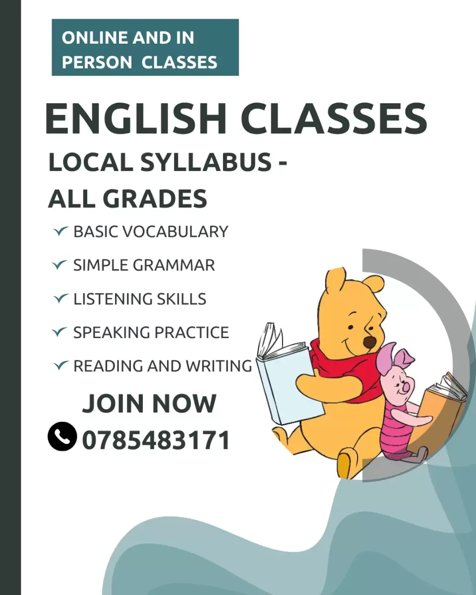 English Classes - Grade 6 to A/L