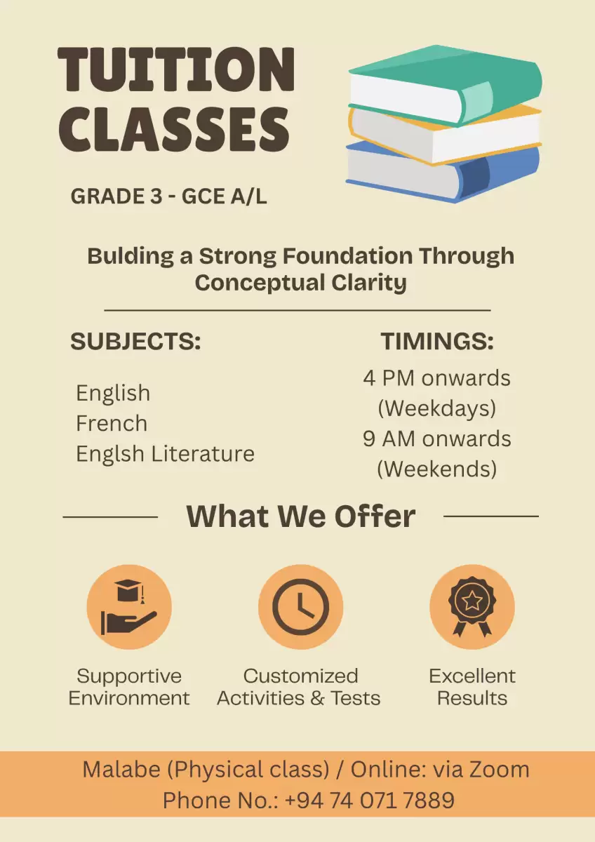 English/ French/ English Literature tuition for Homeschooling students