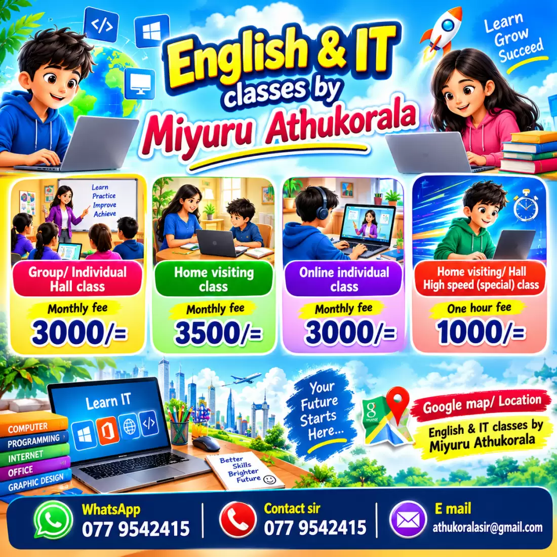 English & IT classes by Miyuru Athukorala
