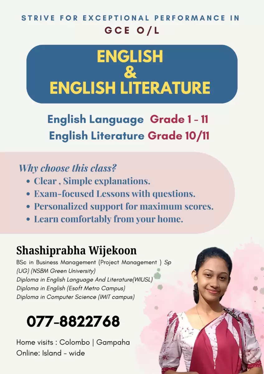 English Literature And English for OLs