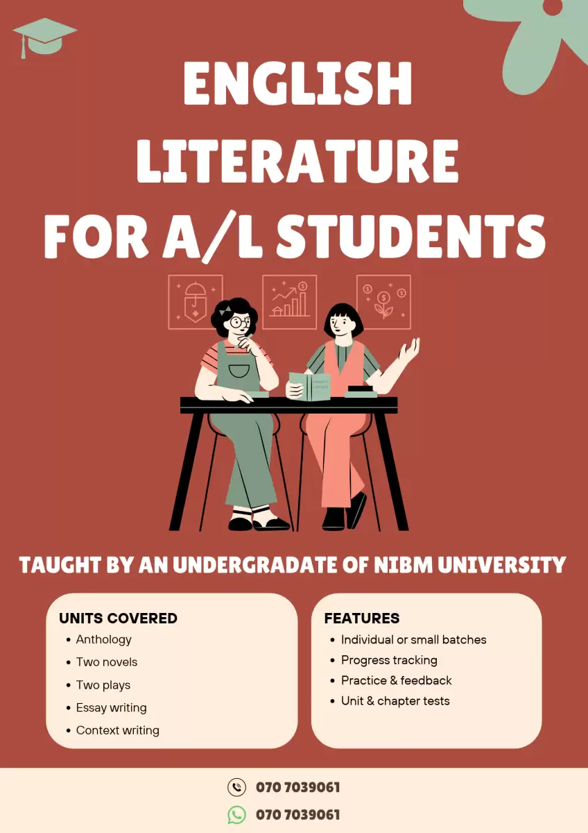 English Literature classes for A/L students