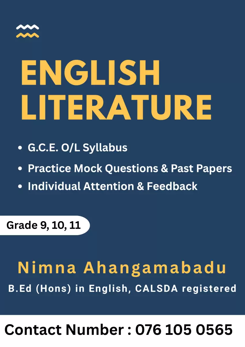 English Literature Classes for Grade 9,10,11 (Online/ Physical)