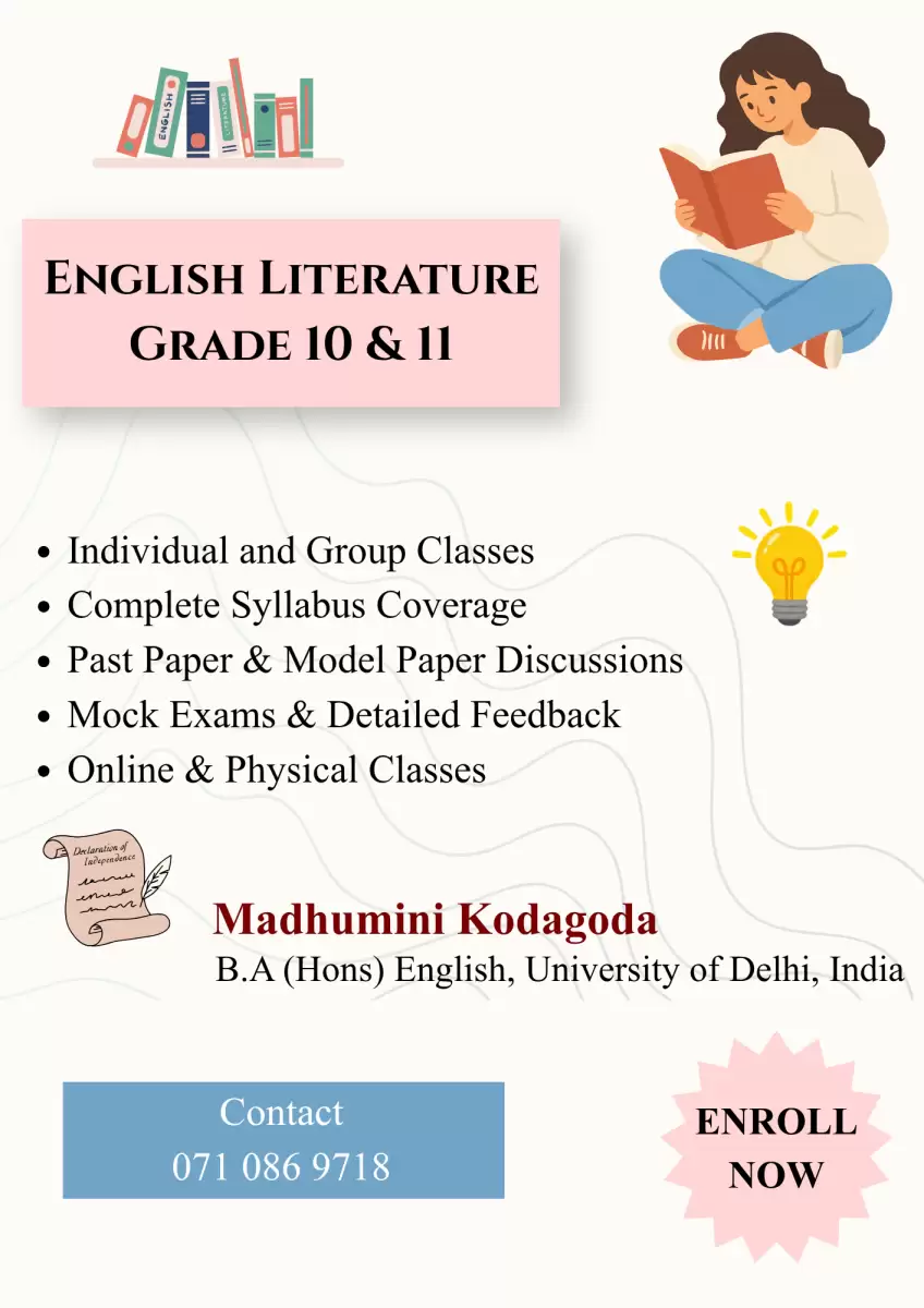 English Literature for Grade 10 and 11 Students