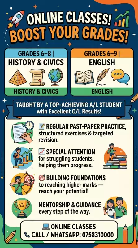 ( English Medium )📚 **Grades 6–9 Tuition Classes** 🏛️ Specialised classes in **History, English & Civics**...