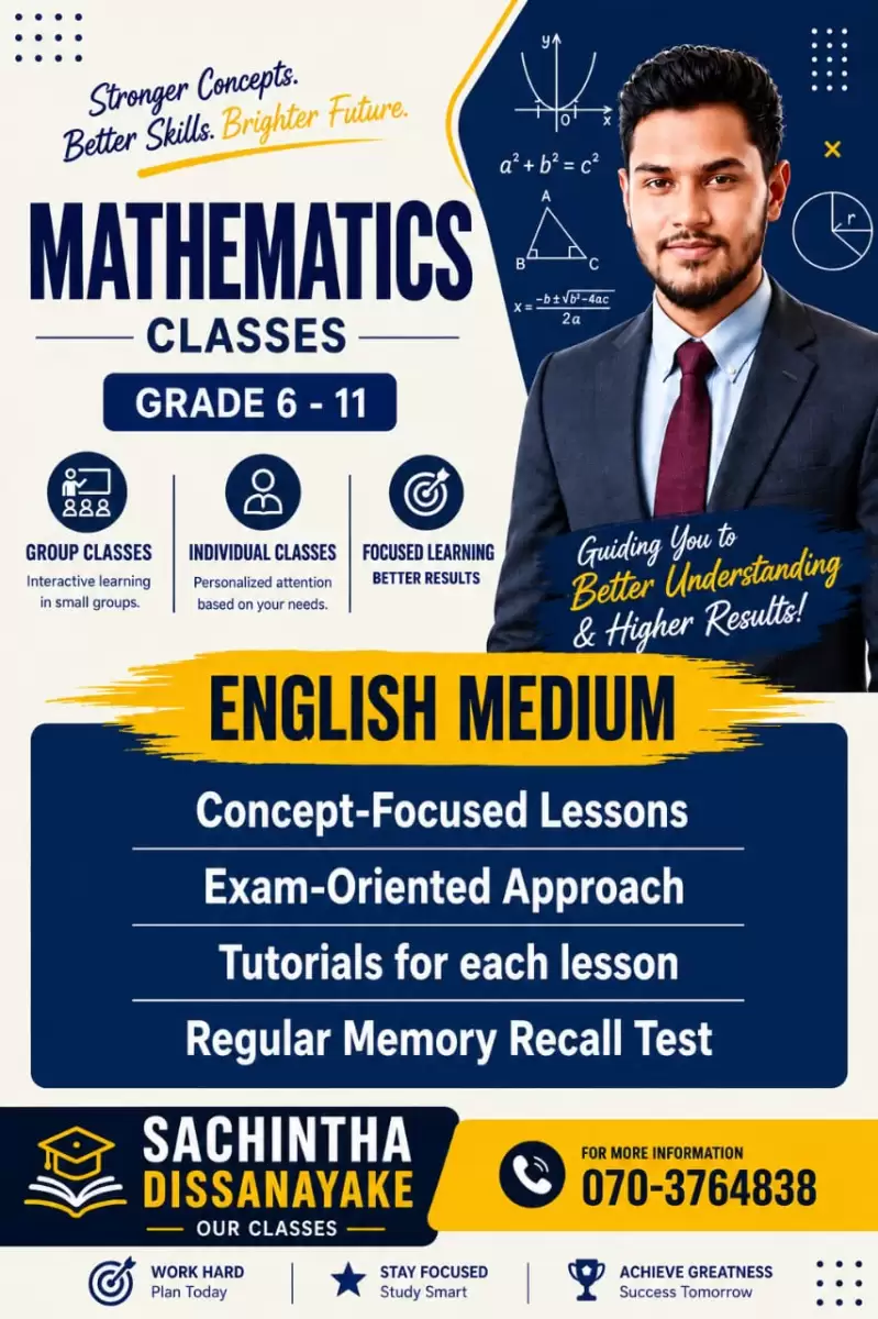 ENGLISH MEDIUM MATHEMATICS (LOCAL/EDEXCEL)