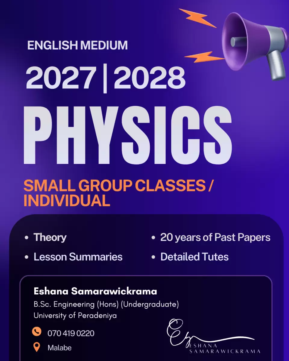 ENGLISH MEDIUM PHYSICS CLASS