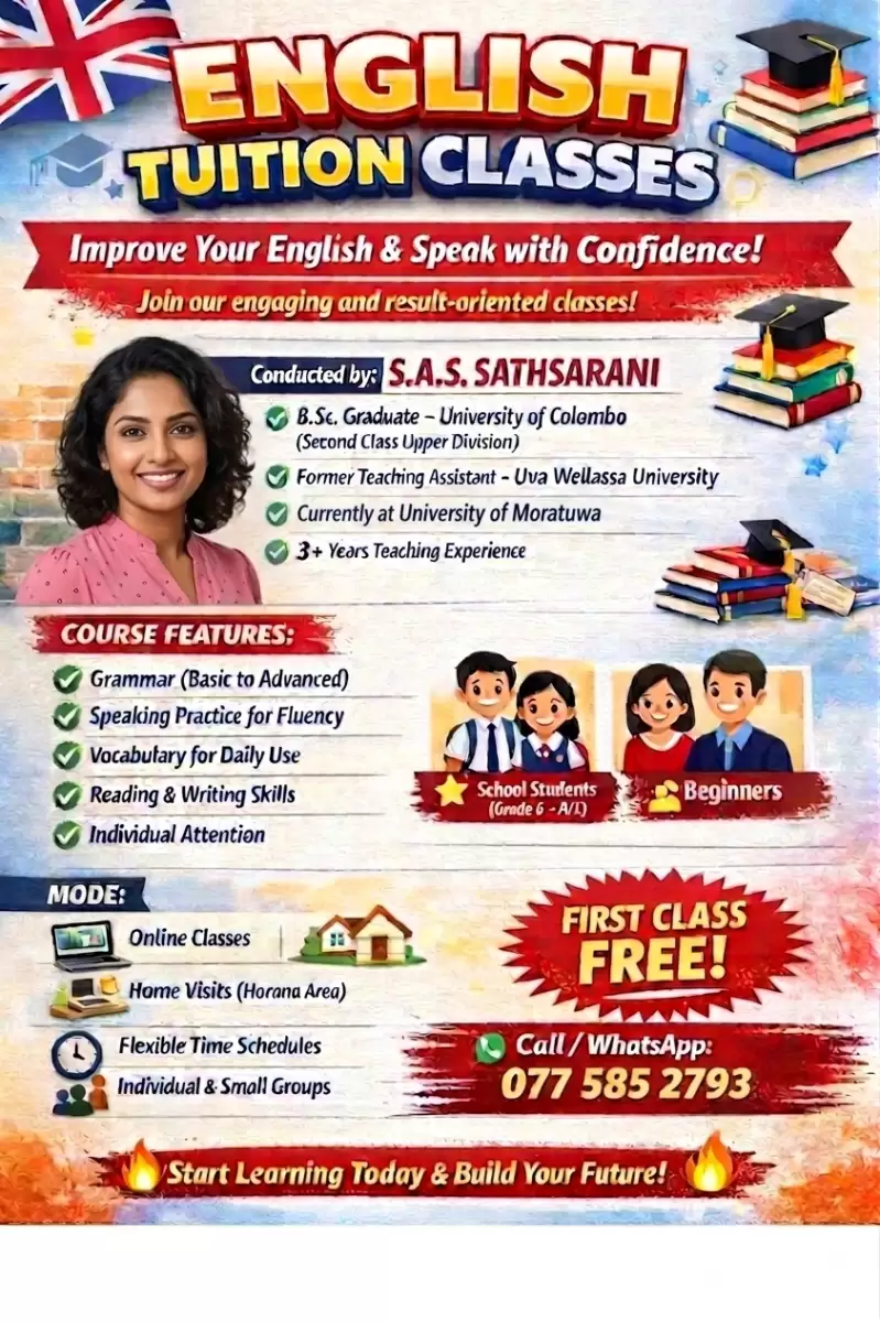 📚 ENGLISH TUITION CLASSES 📚 Strengthen Your English. Build Your Confidence. Achieve Fluency!
