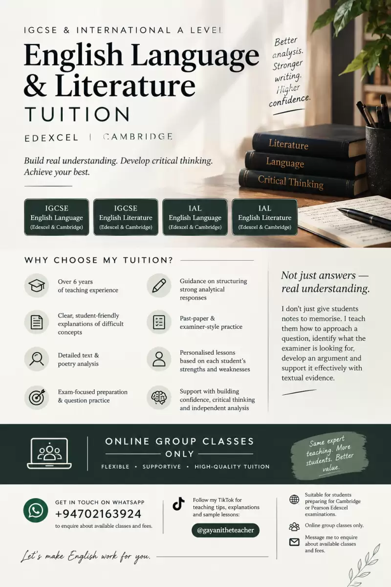 Experienced Edexcel and Cambridge teacher for IGCSE/ IAL