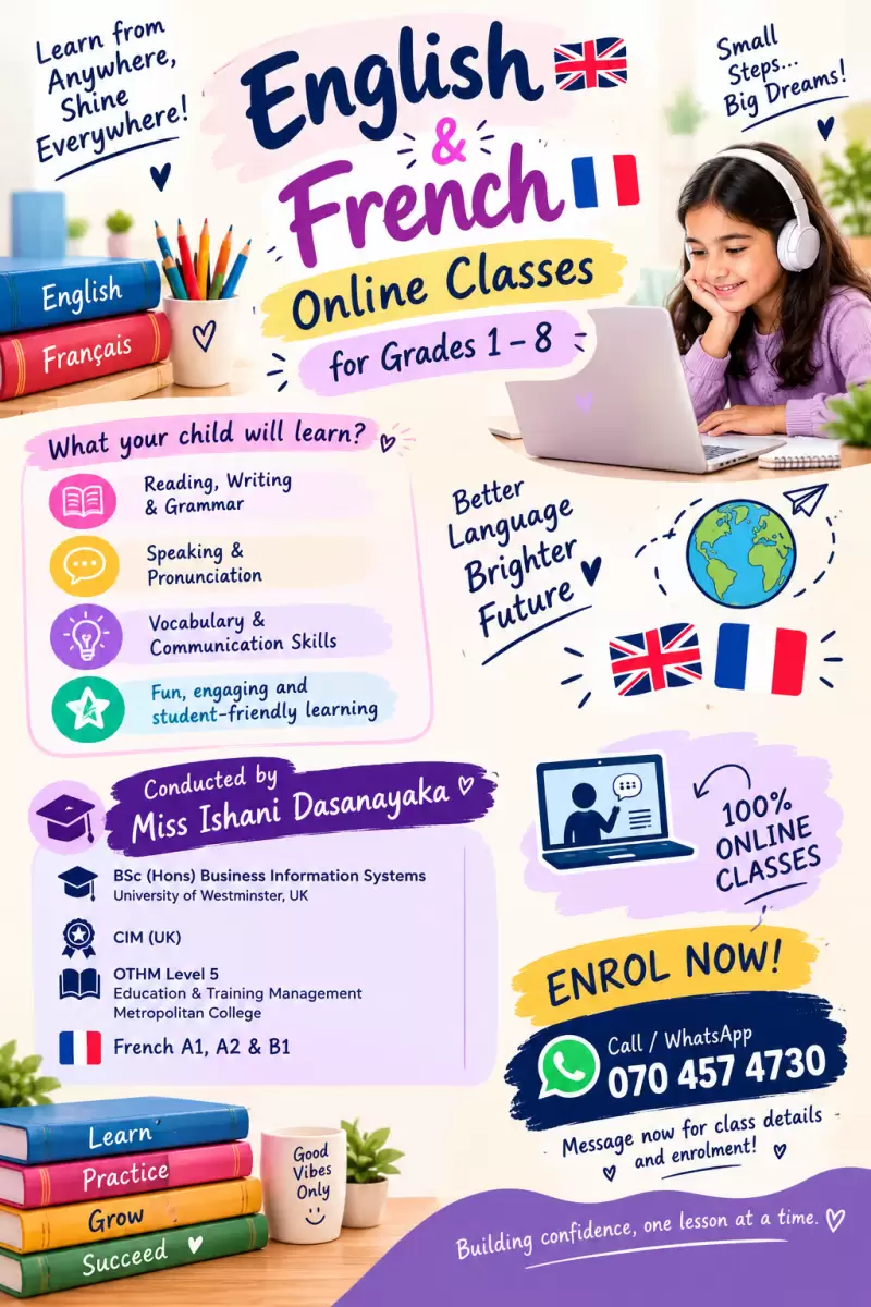 French and English Classes for kids