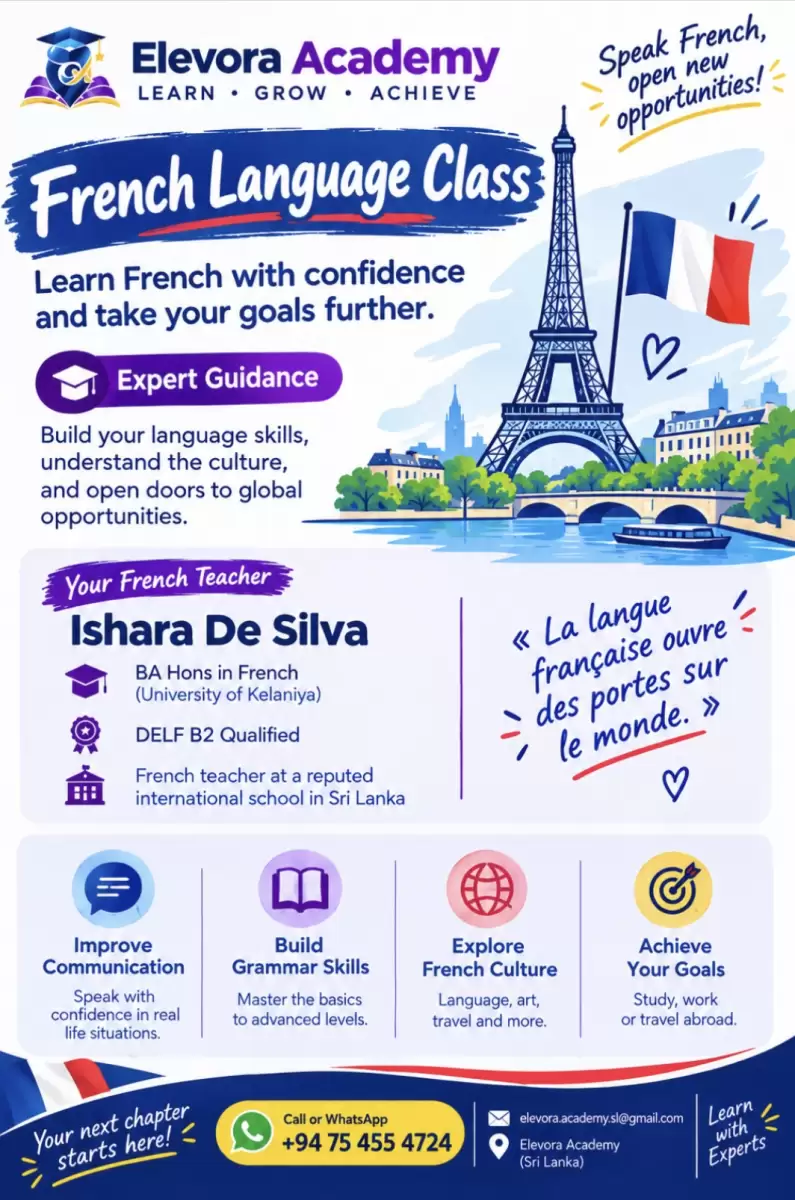 French Language Classes | DELF B2 Qualified Teacher | Elevora Academy