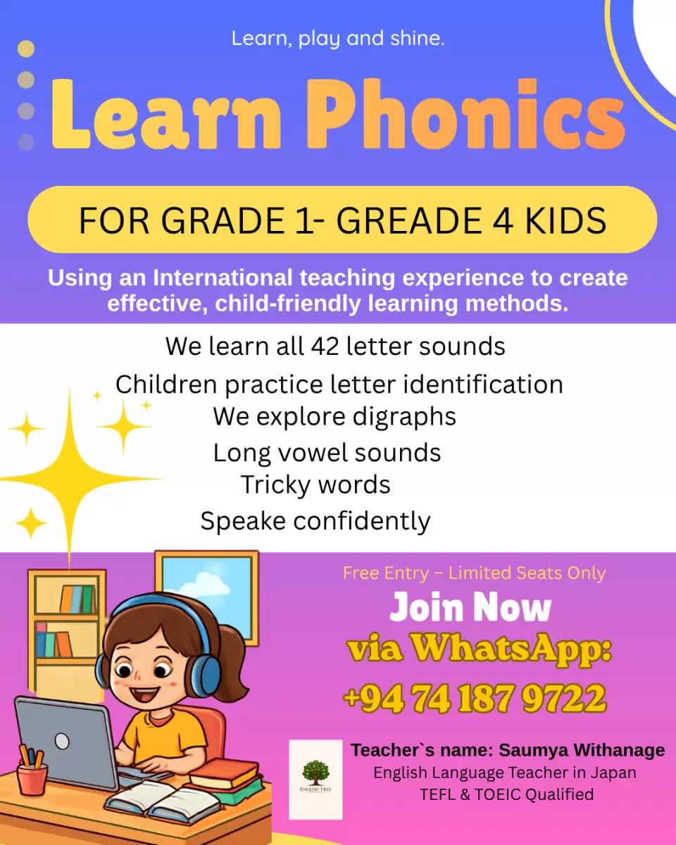 Fun phonics for kids, guided by an internationally experienced teacher.