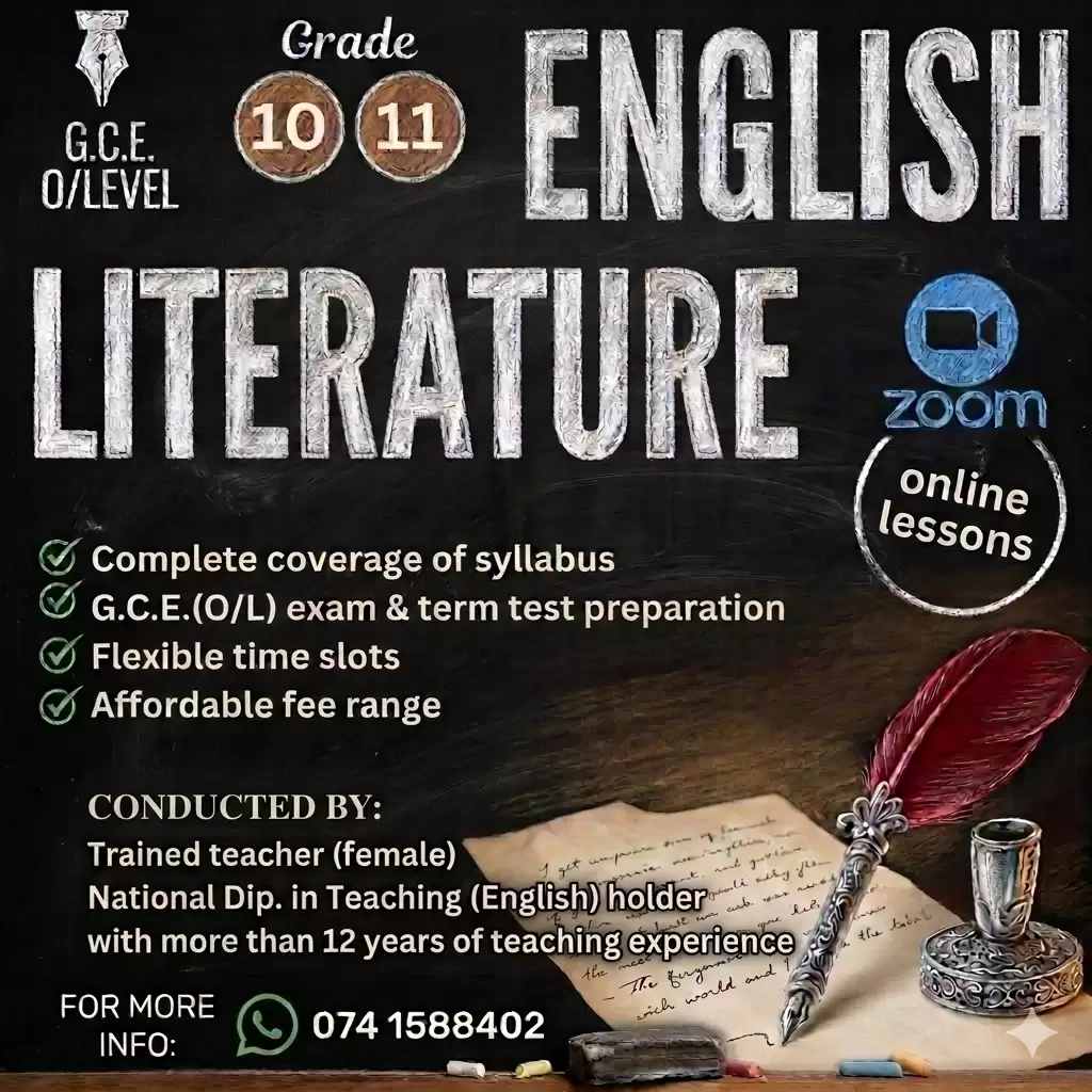 G.C.E.(O/L) English Literature