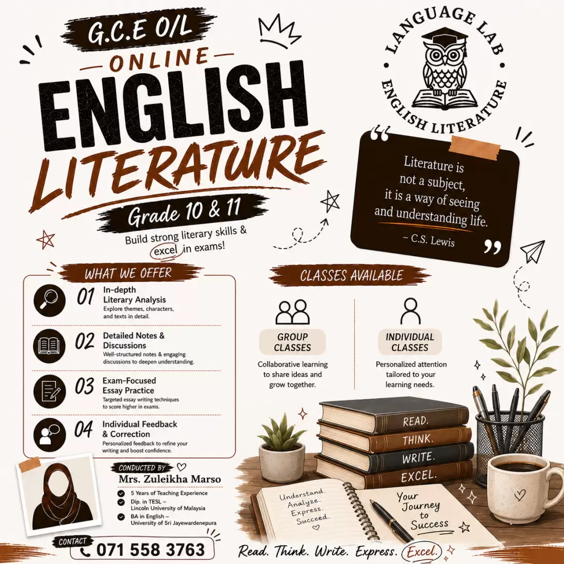G.C.E O/L English Literature (Online)