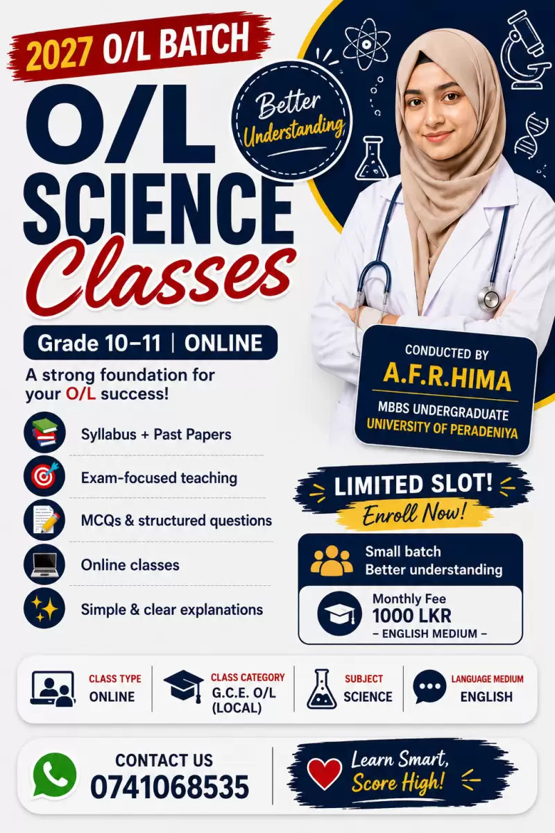 🎯 Grade 10 ENG medium Science | Build Your O/L Foundation Early