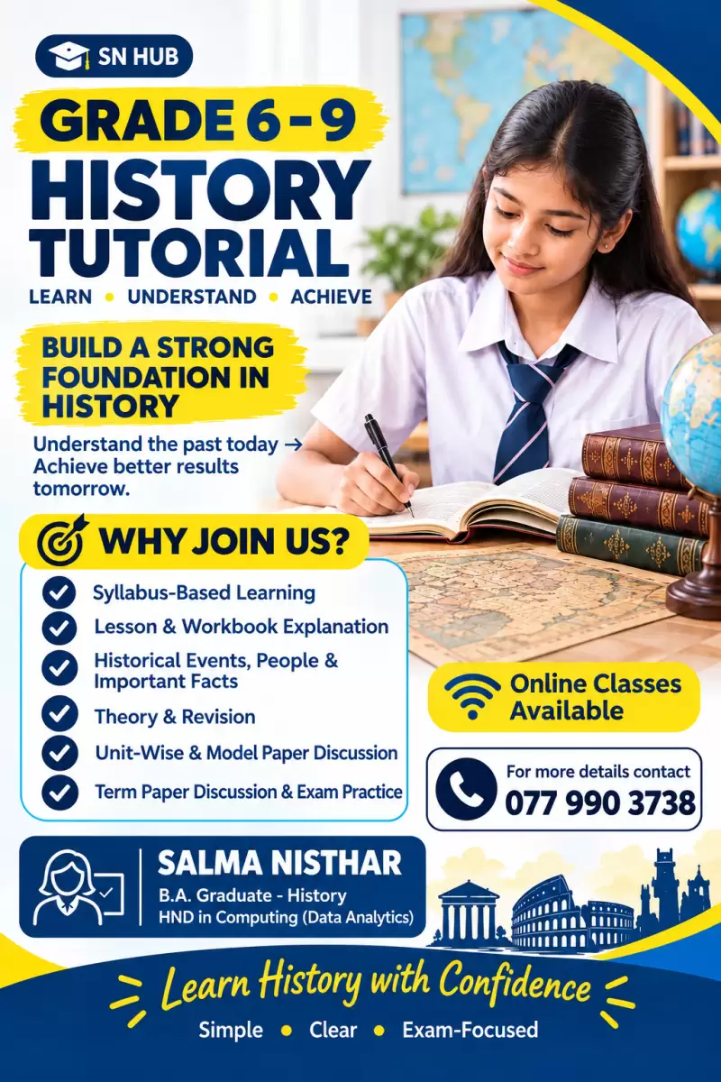 Grade 6–9 History Sri Lanka