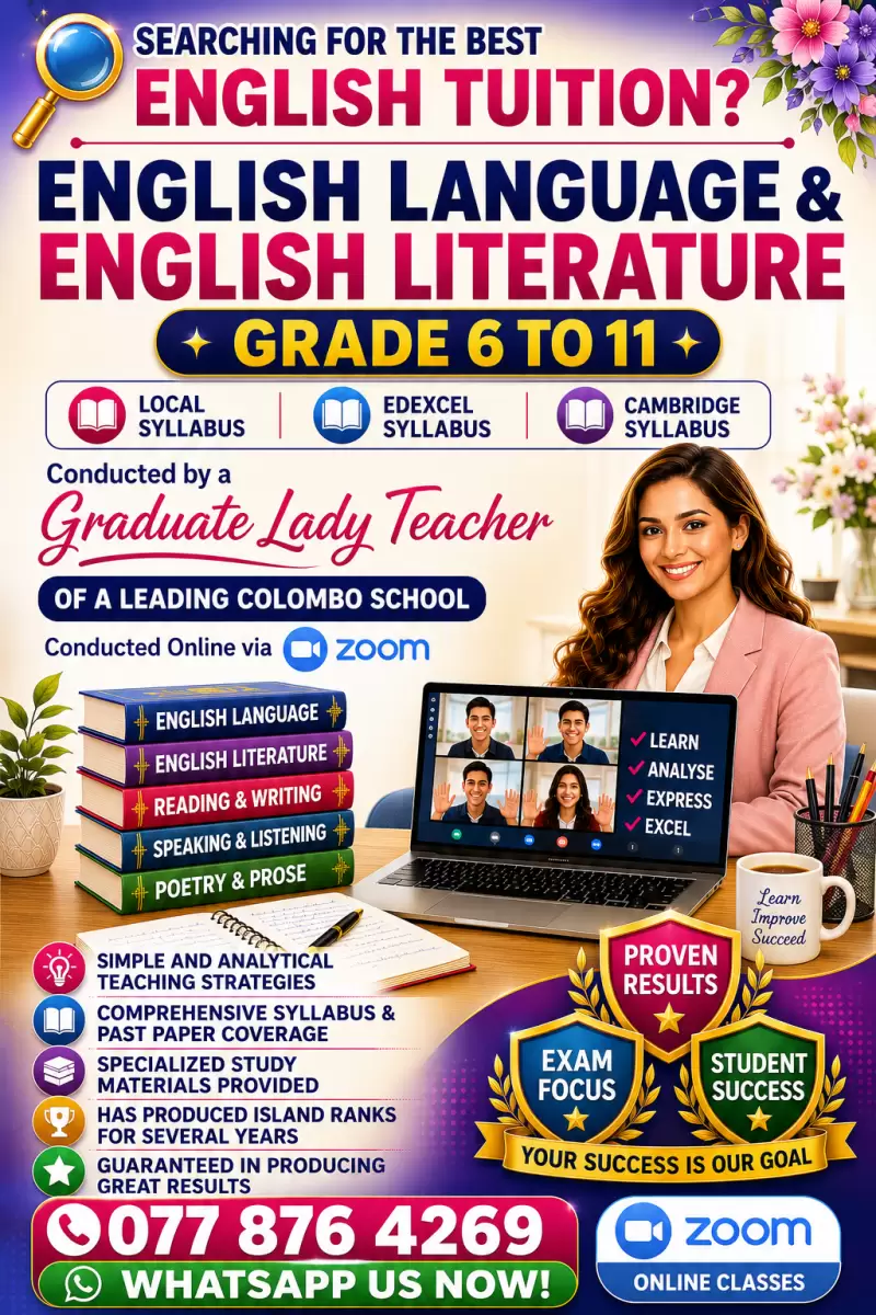 Grade 6 to 11 English Language and English Literature