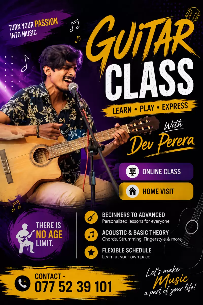 Guitar Class (Online/Home Visit)