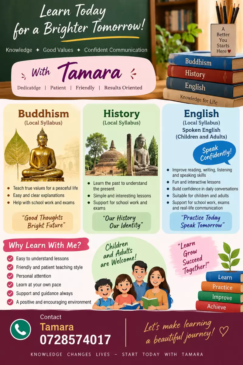 History,Buddhism, English/Spoken English Teacher