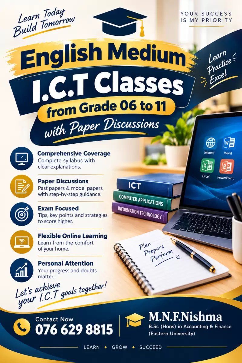 I.C.T Classes for Grade 06-11