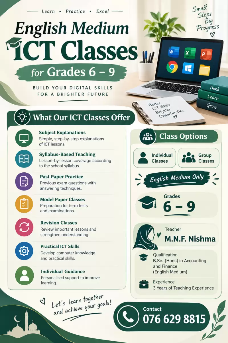 ICT Class for grade 6 -9